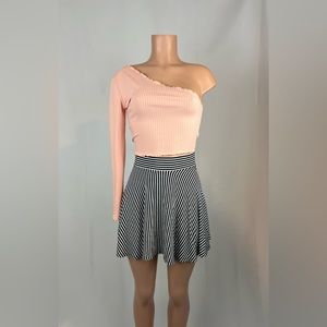 Black & White Striped Skirt